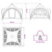 Tipi Tent met dak Groen 6-persoons Polyester en staal