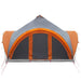 Tipi Tent met dak Grijs en Oranje 6-persoons Polyester en staal