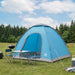 Kamperen tent met dak met luchtopening Blauw 190 x 140 x 105 cm