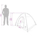 Kamperen tent met dak Grijs en Oranje 190 x 140 x 105 cm