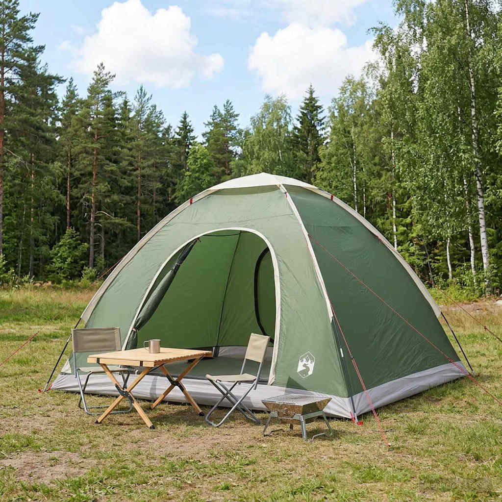 Kamperen tent met dak met luchtopening Groen 275 x 215 x 125 cm