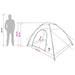 Kamperen tent met dak met luchtopening Groen 275 x 215 x 125 cm