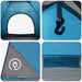 Kamperen tent met dak met luchtopening Blauw 275 x 215 x 125 cm