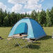 Kamperen tent met dak met luchtopening Blauw 275 x 215 x 125 cm