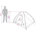 Kamperen tent met dak Grijs en Oranje 275 x 215 x 125 cm