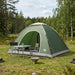 Kamperen tent met dak met luchtopening Groen 335 x 275 x 180 cm