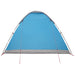 Kamperen tent met dak met luchtopening Blauw 335 x 275 x 180 cm