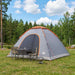 Kamperen tent met dak Grijs en Oranje 335 x 275 x 180 cm
