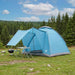 Kamperen tent met dak Blauw 2-persoons Polyester en staal