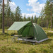 Kamperen tent met dak Groen 4-persoons Polyester en staal