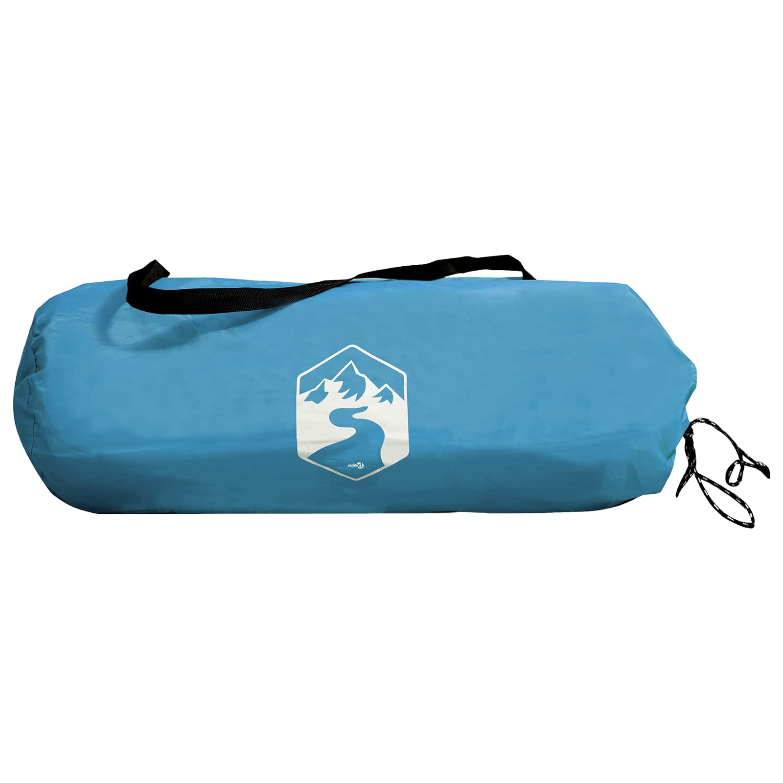 Kamperen tent met dak Blauw 4-persoons Polyester en staal