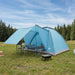 Kamperen tent met dak Blauw 4-persoons Polyester en staal