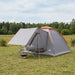 Kamperen tent Grijs en Oranje 4-persoons Polyester en staal