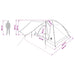 Kamperen tent met dak Blauw 6-persoons Polyester en staal