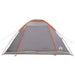 Kamperen tent Grijs en Oranje 6-persoons Polyester en staal