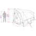 Tunneltent met dak Blauw 8-persoons Polyester en staal