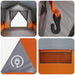 Tunneltent Grijs en Oranje 8-persoons Polyester en staal
