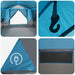 Tunneltent met dak Blauw 10-persoons Polyester en staal