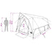 Tunneltent met dak Blauw 10-persoons Polyester en staal