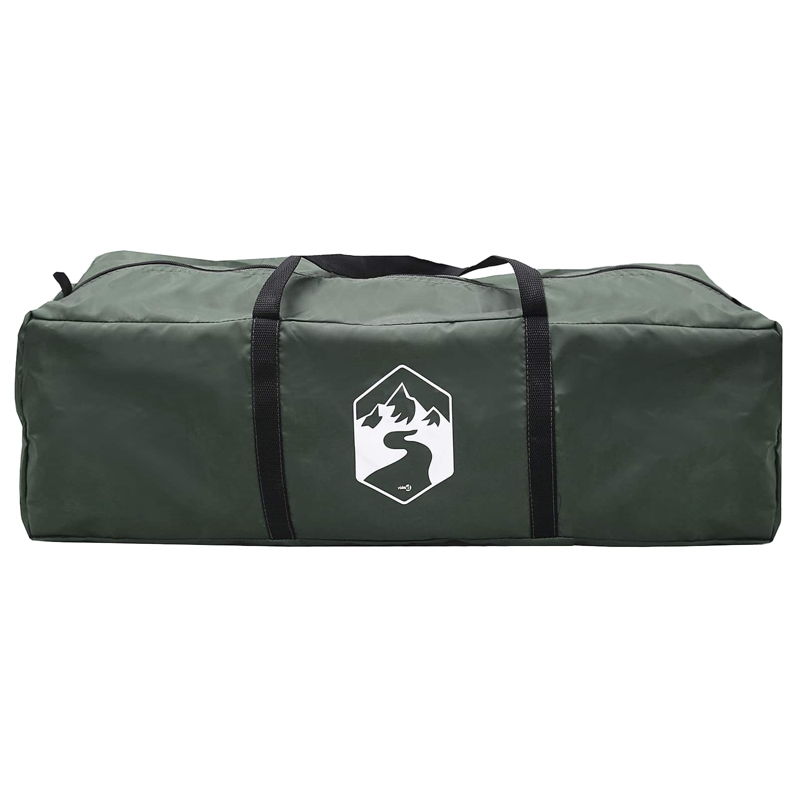 Tunneltent met dak Leger groen 10-persoons Polyester en staal