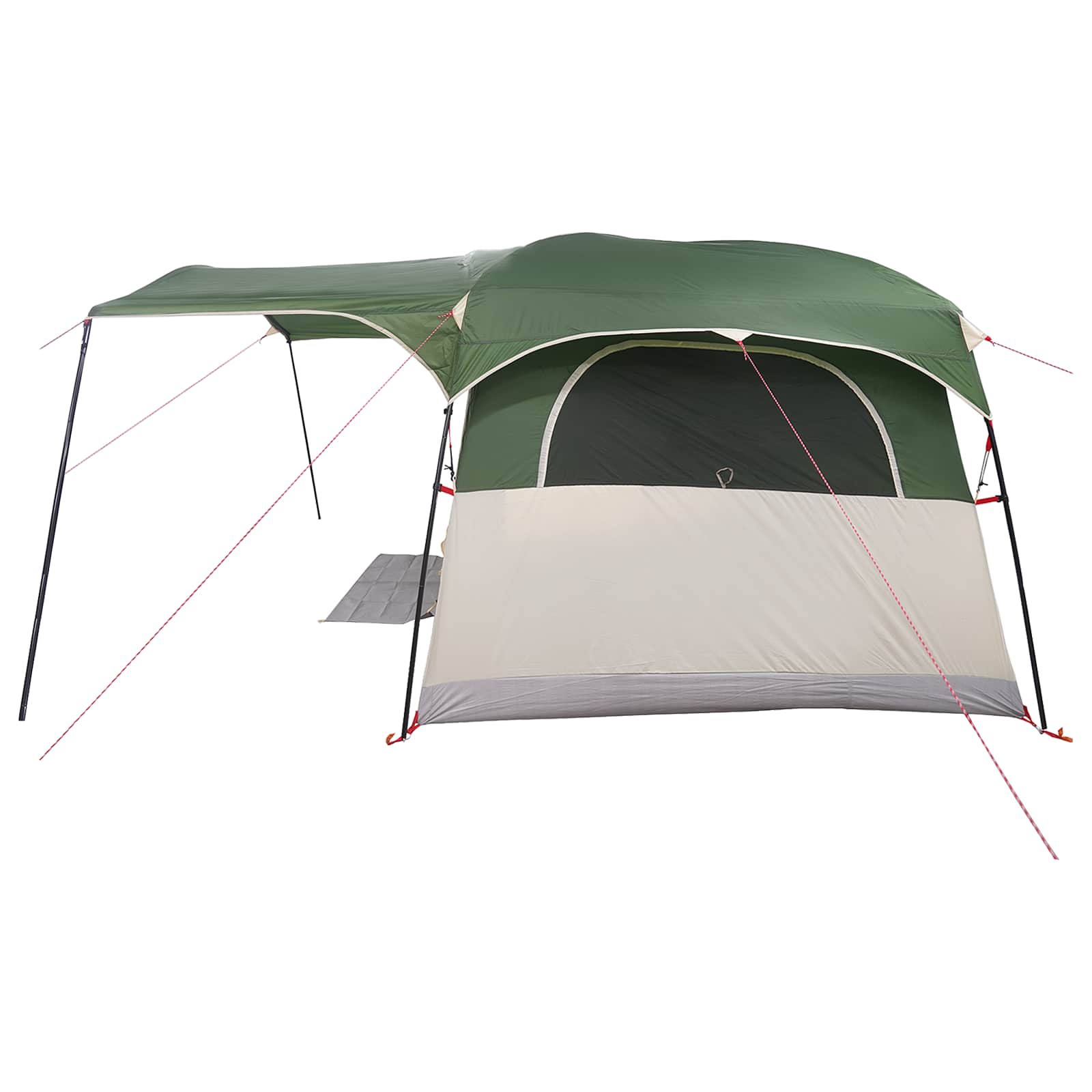 Tunneltent 10-persoons Groen Polyester en staal