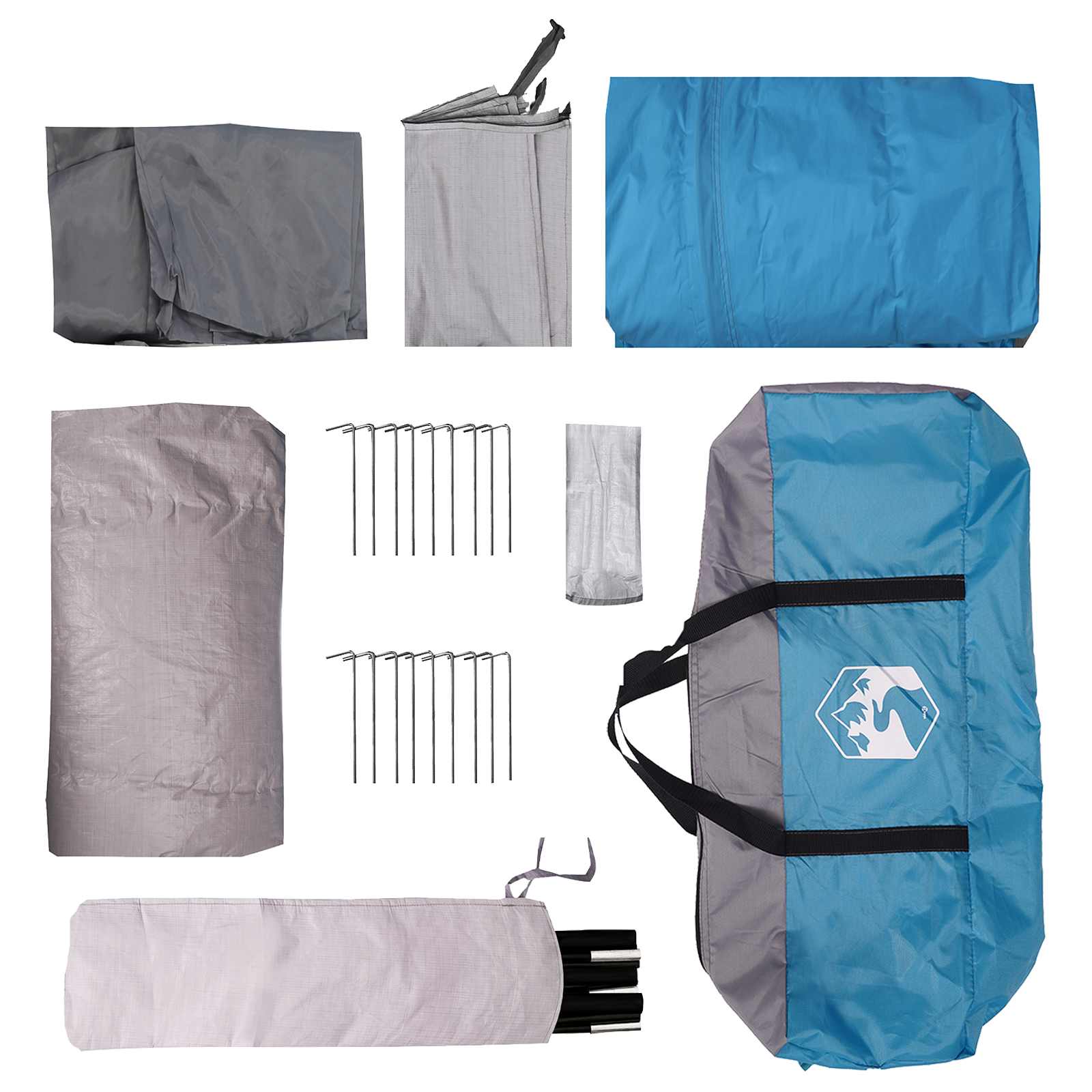 Tunneltent 10-persoons Blauw Polyester en staal