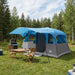 Tunneltent 10-persoons Blauw Polyester en staal