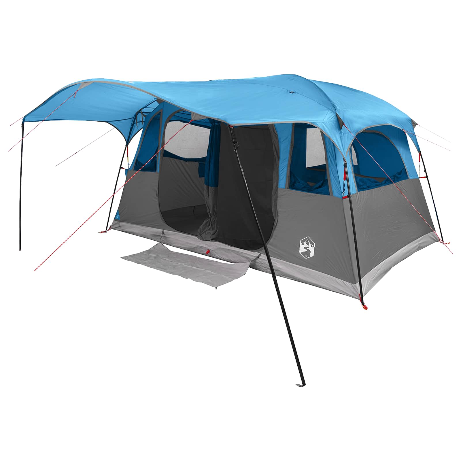 Tunneltent 10-persoons Blauw Polyester en staal