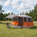 Tunneltent 10-persoons Grijs en Oranje Polyester en staal