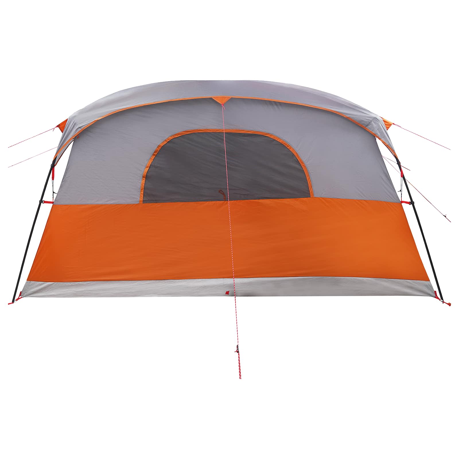 Tunneltent 10-persoons Grijs en Oranje Polyester en staal