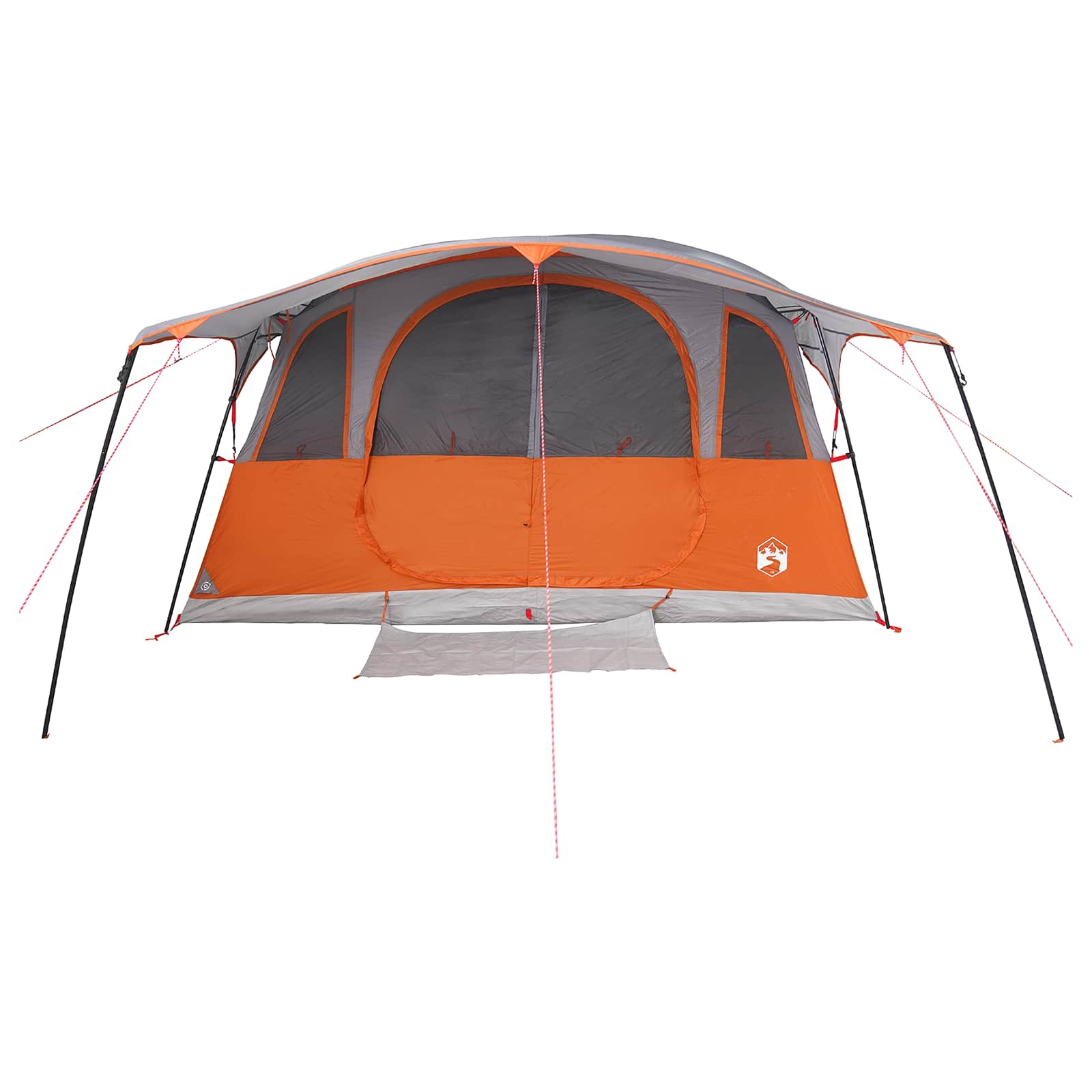 Tunneltent 10-persoons Grijs en Oranje Polyester en staal