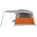 Tunneltent 10-persoons Grijs en Oranje Polyester en staal