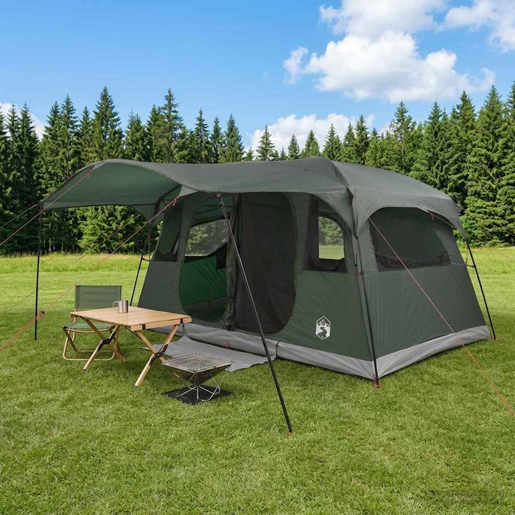 Tunneltent 10-persoons Legergroen Polyester en staal