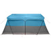 Gezinstent met dak Blauw 487 x 340 x 216 cm Polyester en staal