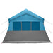 Gezinstent met dak Blauw 487 x 340 x 216 cm Polyester en staal