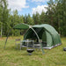 Tunneltent met dak Groen 370 x 275 x 210 cm Polyester en staal