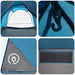 Tunneltent met dak Blauw 370 x 275 x 210 cm Polyester en staal