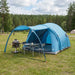 Tunneltent met dak Blauw 370 x 275 x 210 cm Polyester en staal