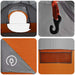 Zijtent Grijs en Oranje 410 x 410 x 250 cm Polyester en staal