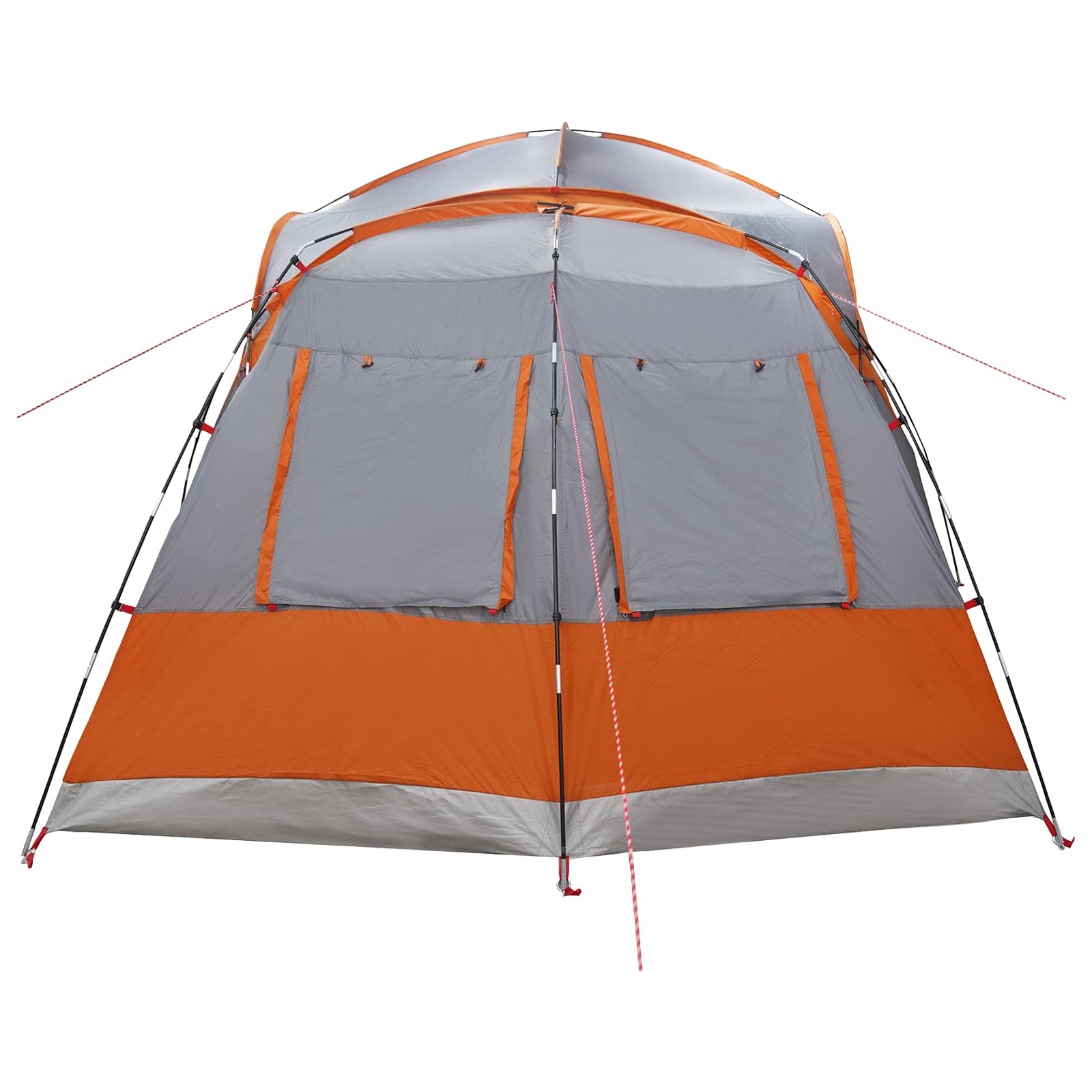 Zijtent Grijs en Oranje 410 x 410 x 250 cm Polyester en staal