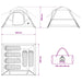 Directe Tent Groen 305 x 275 x 190 cm Polyester en staal