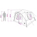 Directe Tent Groen 365 x 380 x 200 cm Polyester en staal
