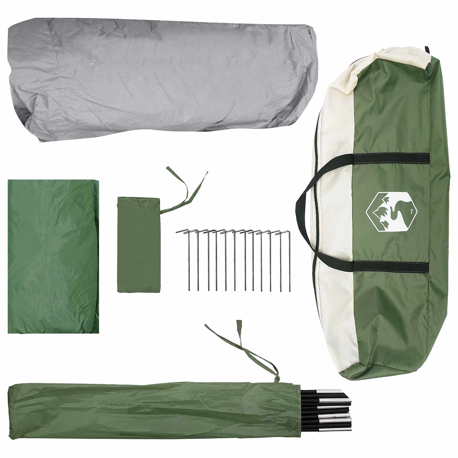 Directe Tent 10-persoons Groen Polyester en staal