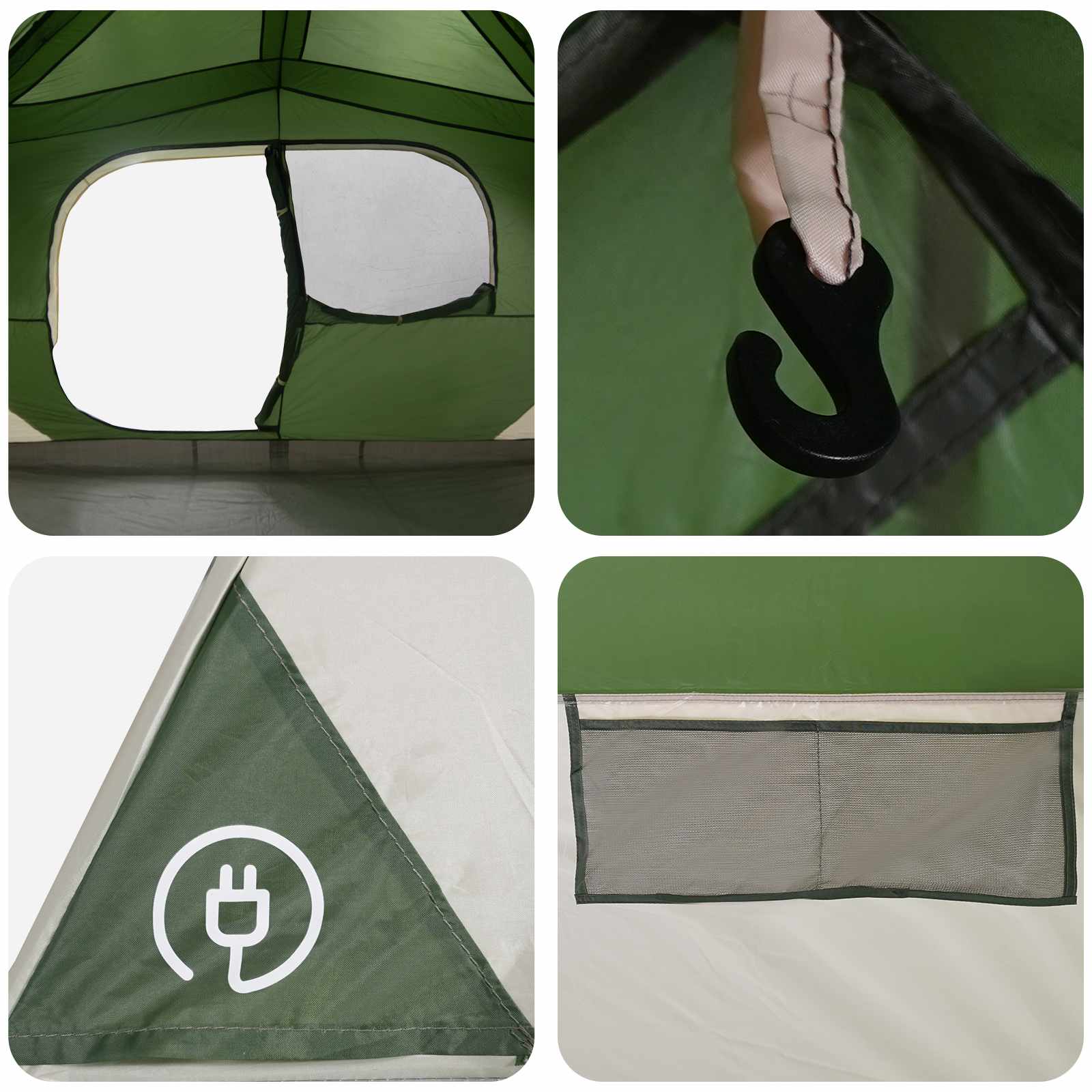 Directe Tent 10-persoons Groen Polyester en staal