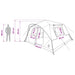 Directe Tent 10-persoons Blauw Polyester en staal