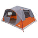 Directe Tent 10-persoons Grijs en Oranje Polyester en staal