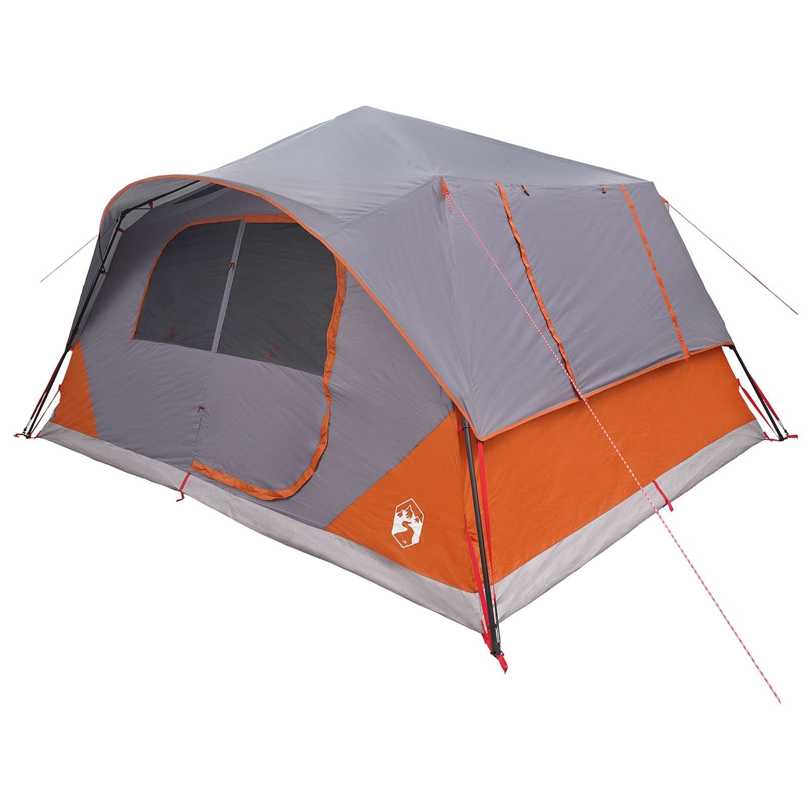 Directe Tent 10-persoons Grijs en Oranje Polyester en staal