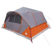 Directe Tent 10-persoons Grijs en Oranje Polyester en staal