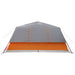 Directe Tent 10-persoons Grijs en Oranje Polyester en staal