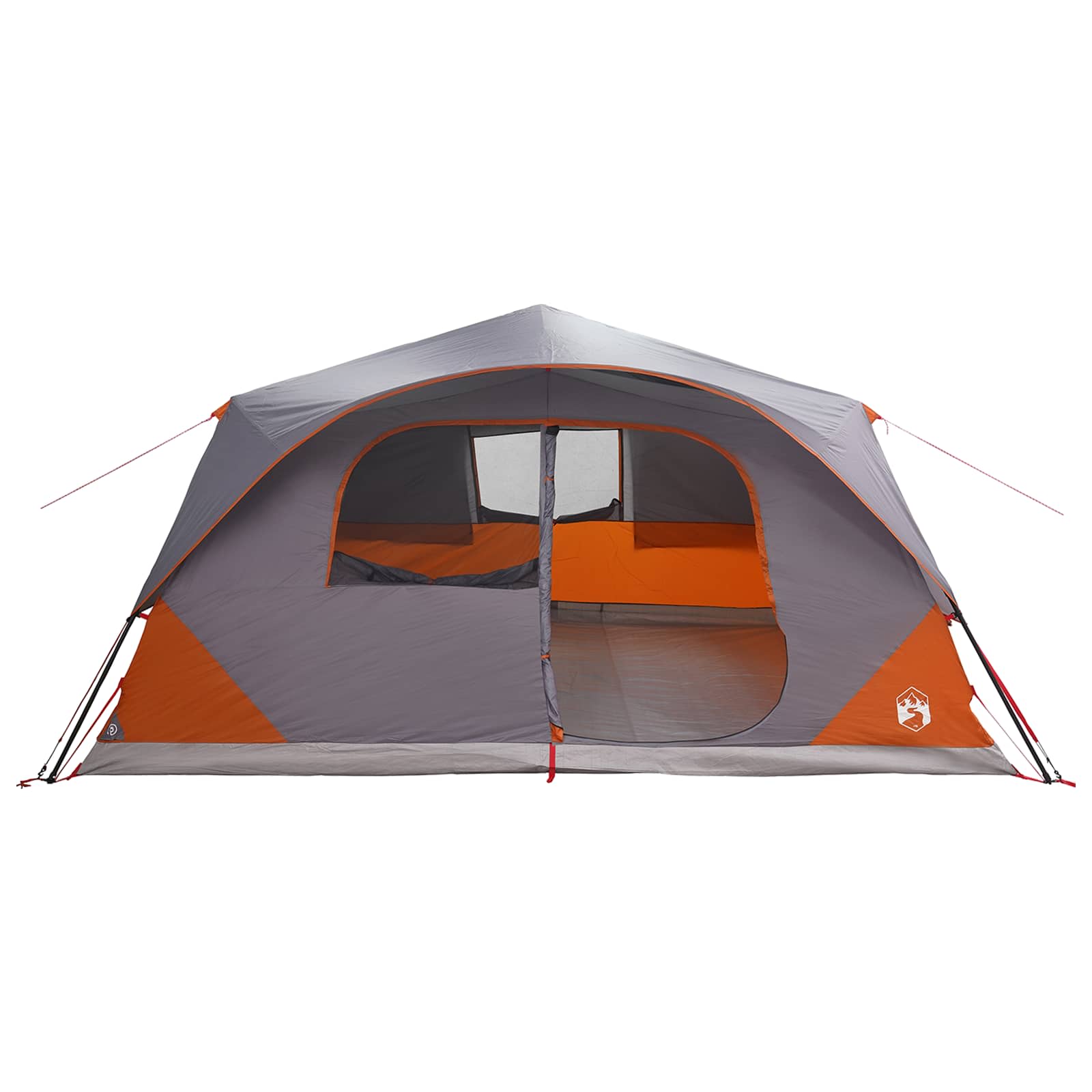 Directe Tent 10-persoons Grijs en Oranje Polyester en staal